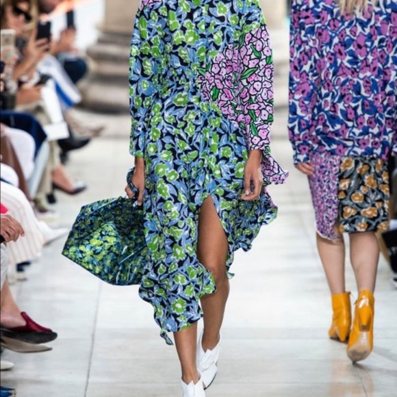 Christian Wijnants Silk Hand Painted Floral Skirt - Picture 9 of 12